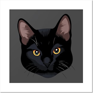 Cute Black Cat Posters and Art